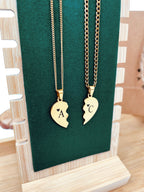 Collar corazón partido